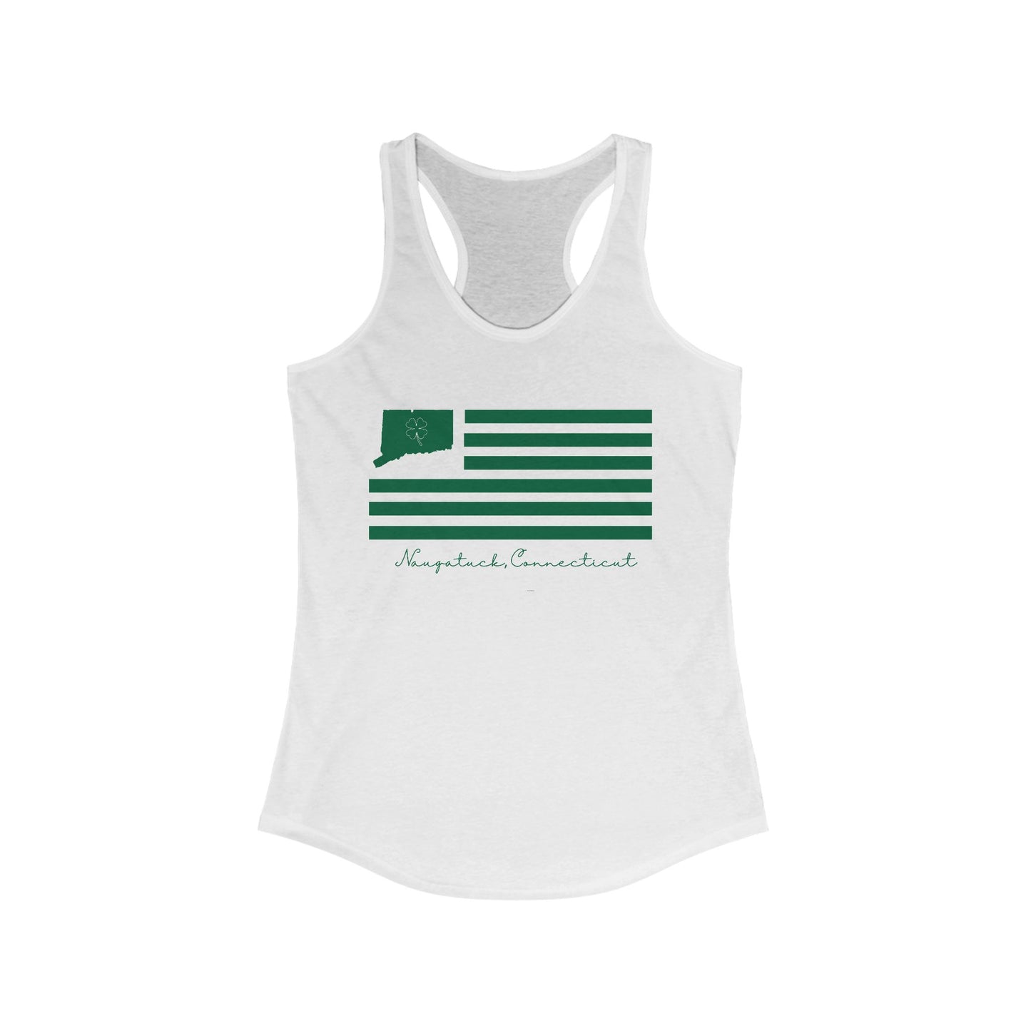 Naugatuck Connecticut St Patrick’s Day Flag Women's Ideal Racerback Tank Top