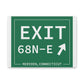 Vintage Exit 68N-E WCP Sign Matte Canvas, Stretched, 1.25"