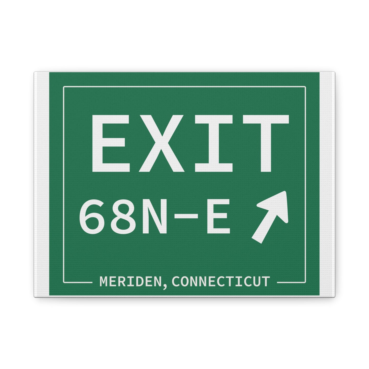 Vintage Exit 68N-E WCP Sign Matte Canvas, Stretched, 1.25"