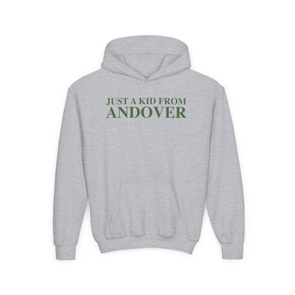 Just a kid from Andover Youth Heavy Blend Hooded Sweatshirt