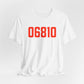 06810 Danbury Connecticut Zip Code Unisex Jersey Short Sleeve T-Shirt