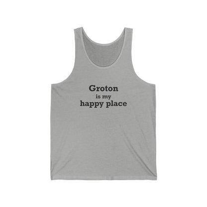 Groton is My Happy Place  Unisex Jersey Tank Top