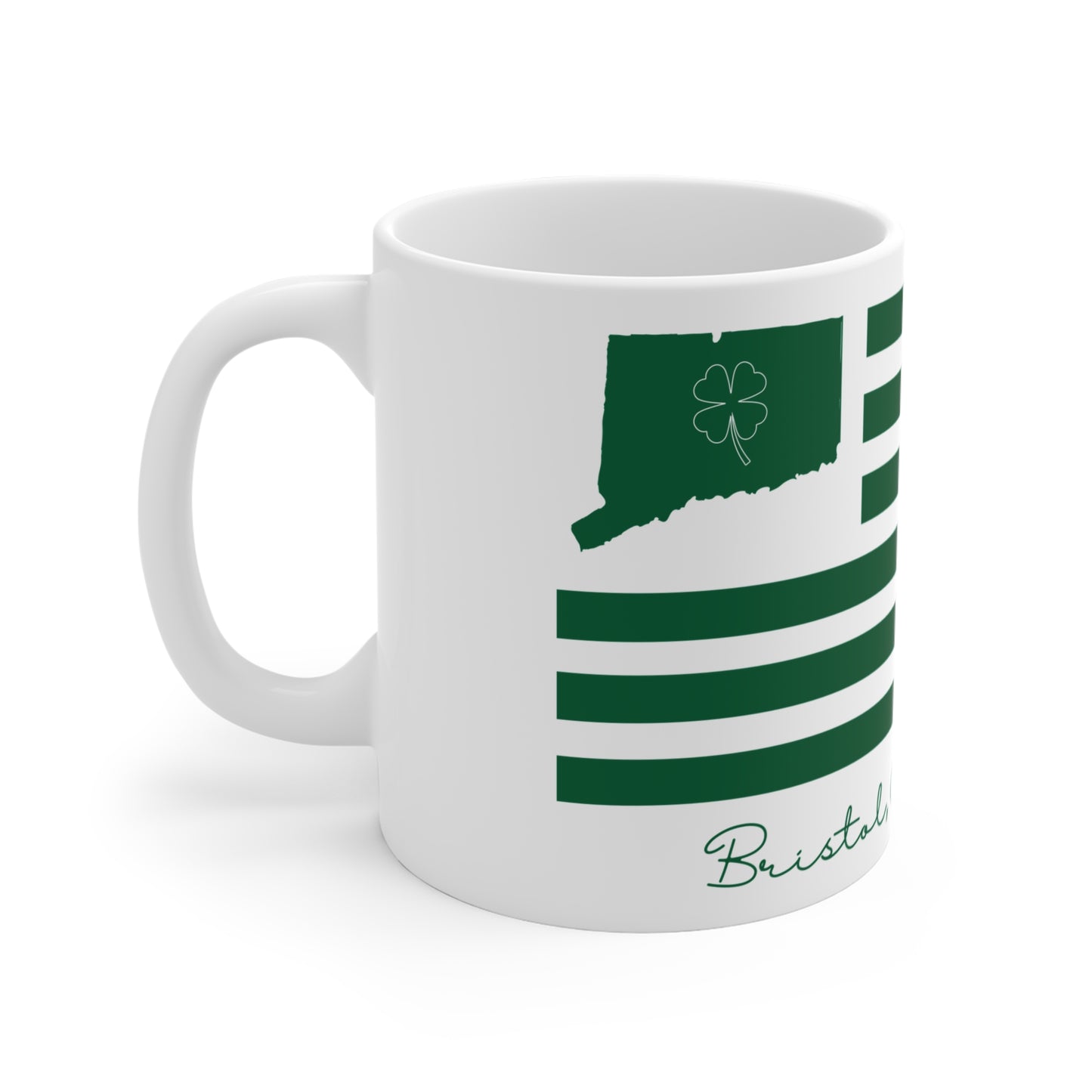 Bristol Connecticut St. Patrick’s Day Flag Mug 11oz