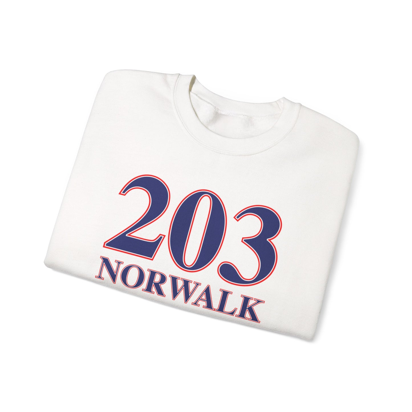 203 Norwalk Red, White & Blue Unisex Heavy Blend™ Crewneck Sweatshirt