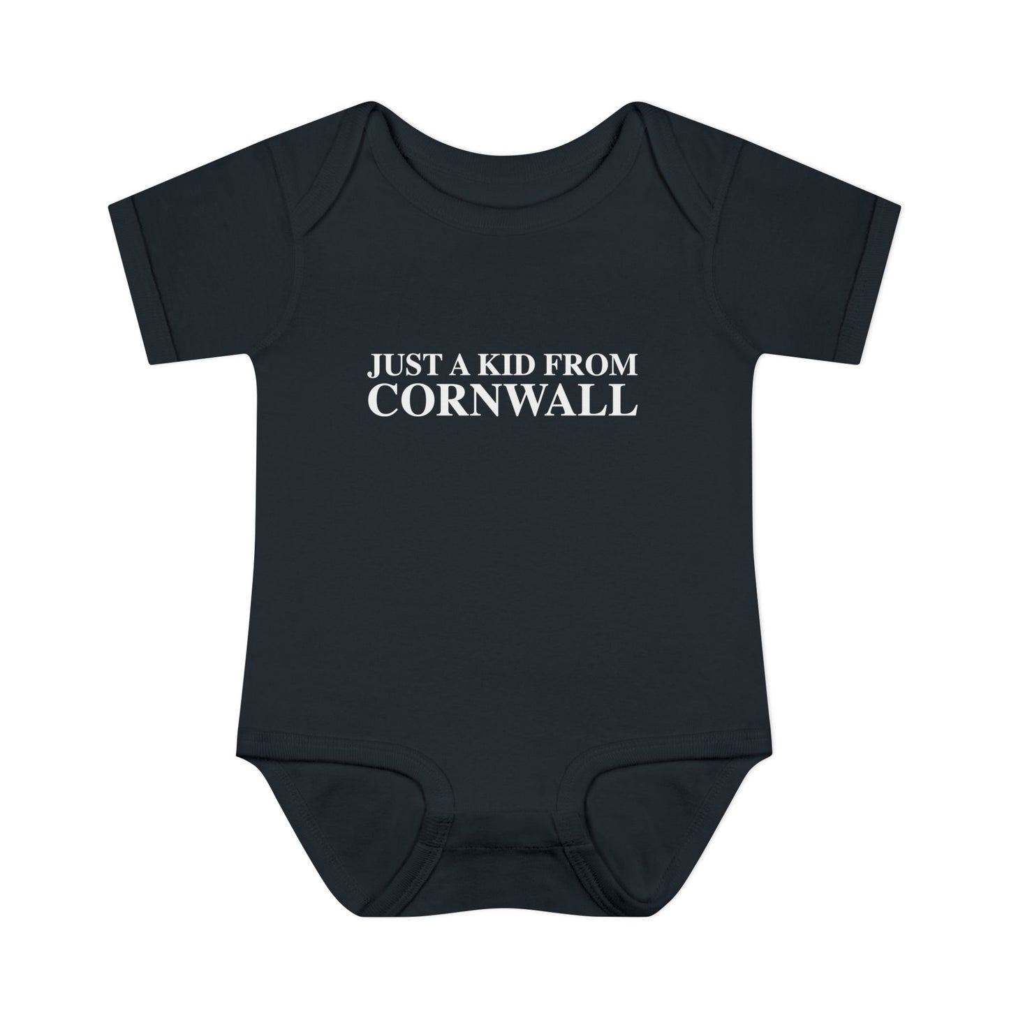 Just a kid from Cornwall Infant Baby Rib Bodysuit