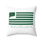 Cheshire Connecticut St. Patrick’s Day Flag Spun Polyester Square Pillow