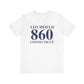 Litchfield 860 Connecticut Unisex Jersey Short Sleeve T-Shirt