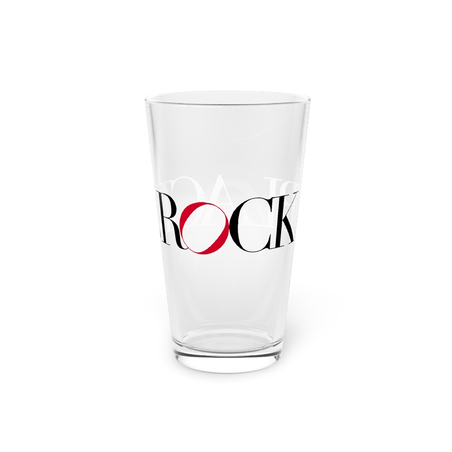 41 Tilt Black Rock Pint Glass, 16oz