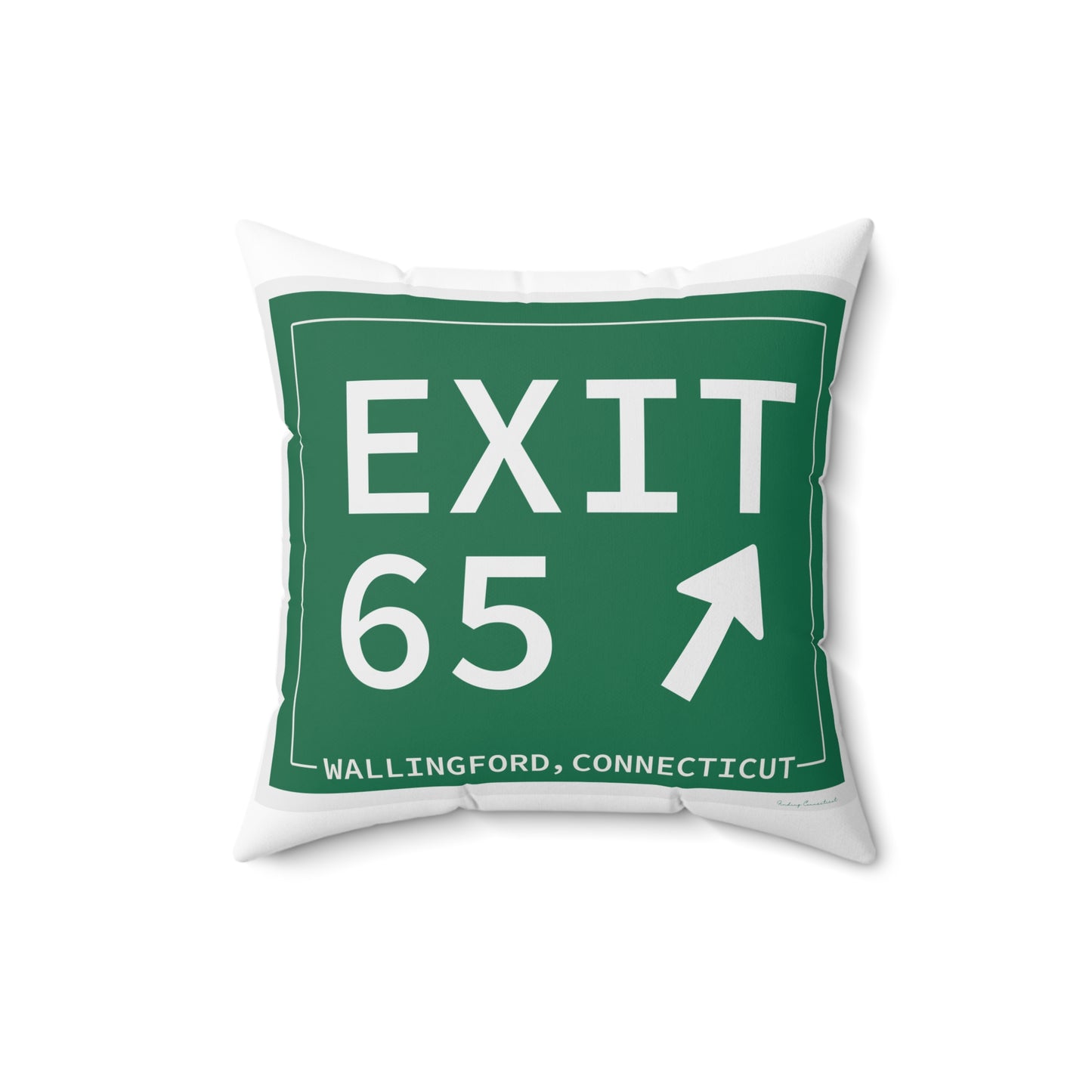 Vintage Exit 65 WCP Sign Spun Polyester Square Pillow