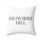 41 Tilt Strawberry Hill Spun Polyester Square Pillow