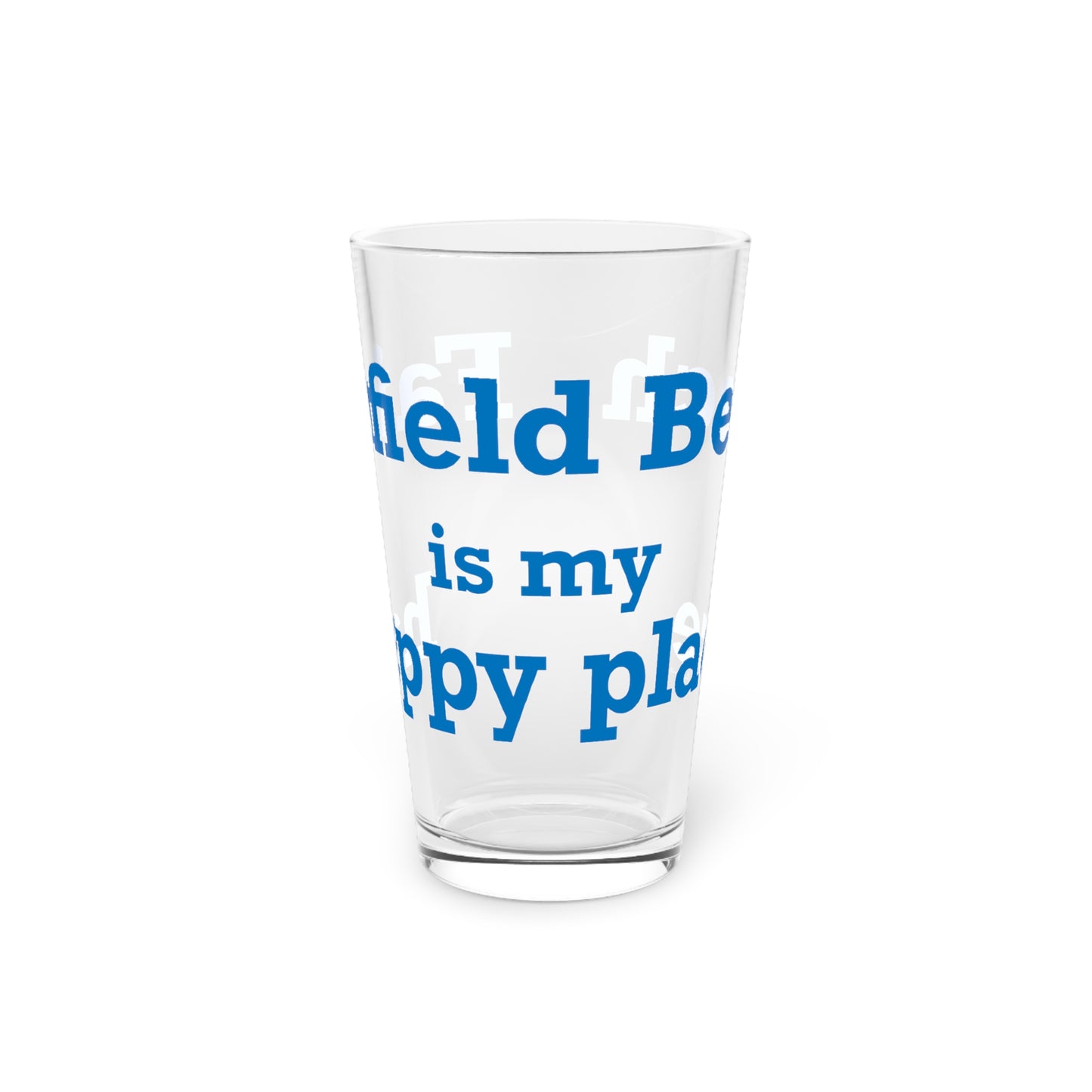 Fairfield Beach is My Happy Place Pint Glass, 16oz