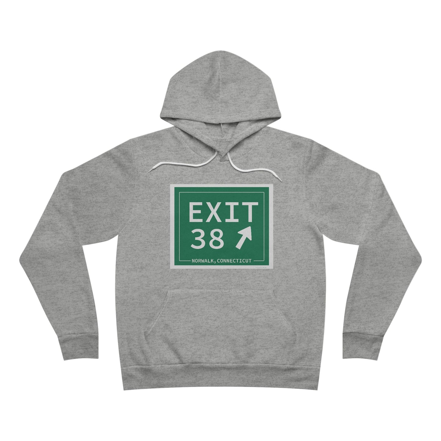 Vintage Exit 38 Merritt Parkway Sign Unisex Sponge Fleece Pullover Hoodie