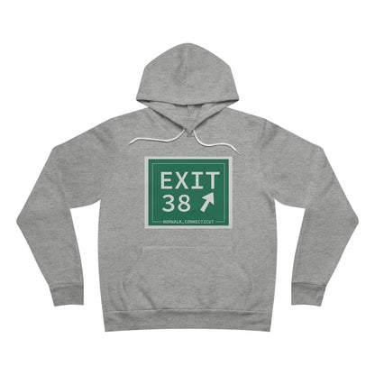 Vintage Exit 38 Merritt Parkway Sign Unisex Sponge Fleece Pullover Hoodie