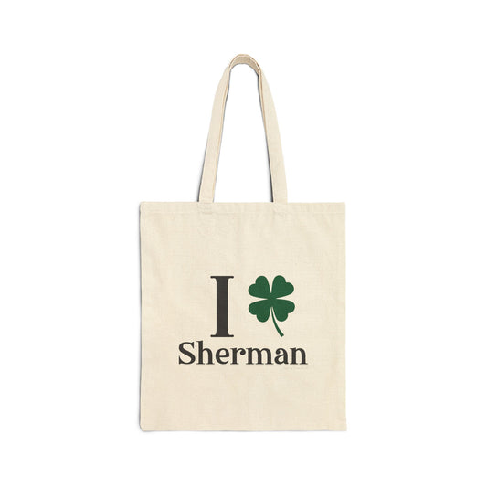 I Clover Sherman Cotton Canvas Tote Bag