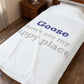 Goose Shows Are My Happy Place  - Gray & Purple Velveteen Plush Blanket