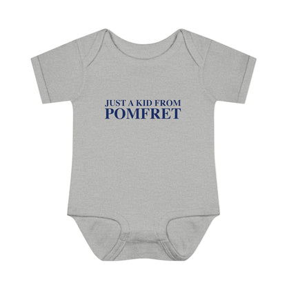 Just a kid from Pomfret Infant Baby Rib Bodysuit