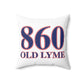 860 Old Lyme Red, White & Blue Spun Polyester Square Pillow