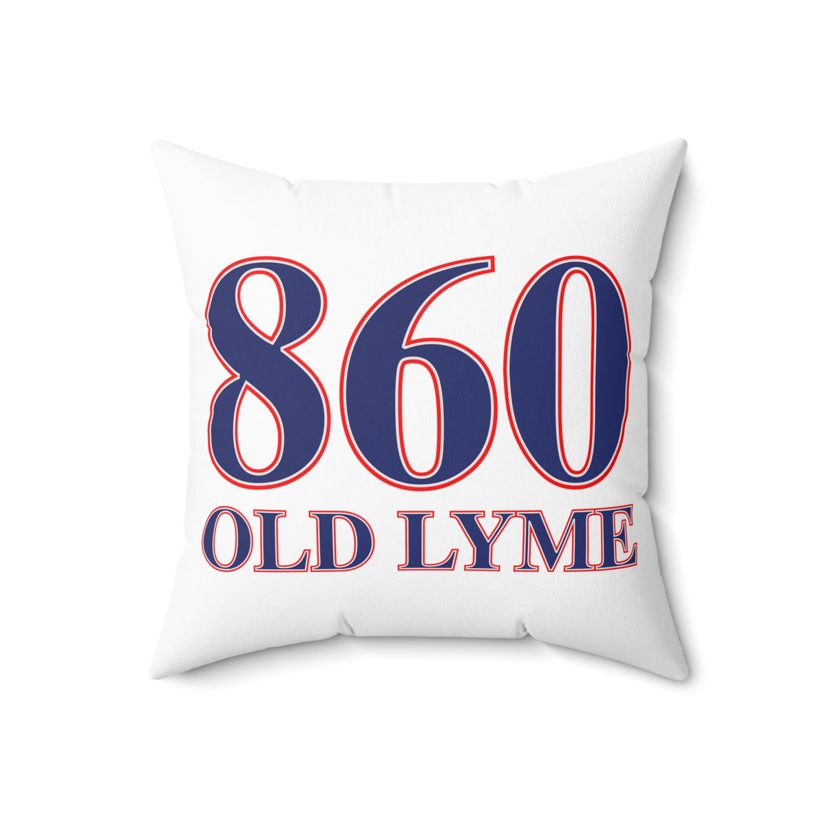 860 Old Lyme Red, White & Blue Spun Polyester Square Pillow