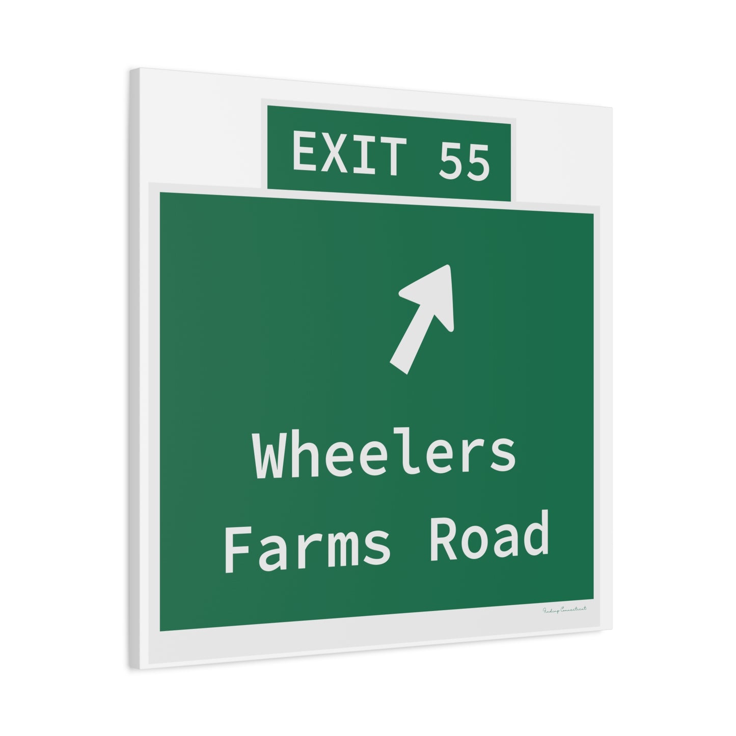 Vintage WCP Exit 55 Sign Matte Canvas, Stretched, 1.25"