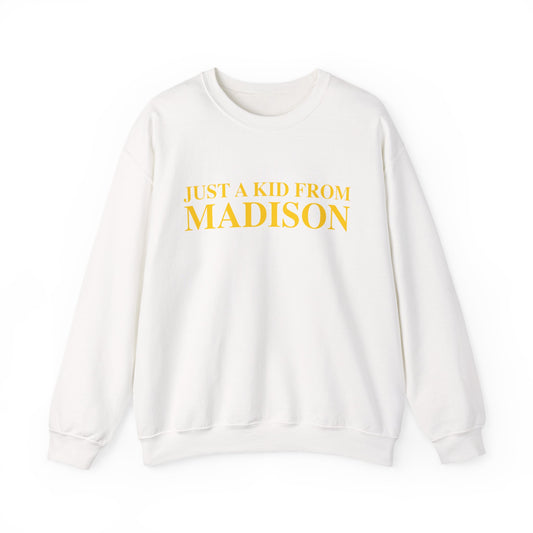 Just a kid from Madison Unisex Heavy Blend™ Crewneck Sweatshirt