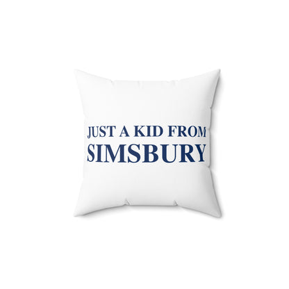 Just a kid from Simsbury Polyester Square Pillow