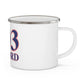 203 Oxford Red White & Blue Enamel Camping Mug