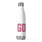 Goose Zip Code Pink & Black 20oz Insulated Bottle