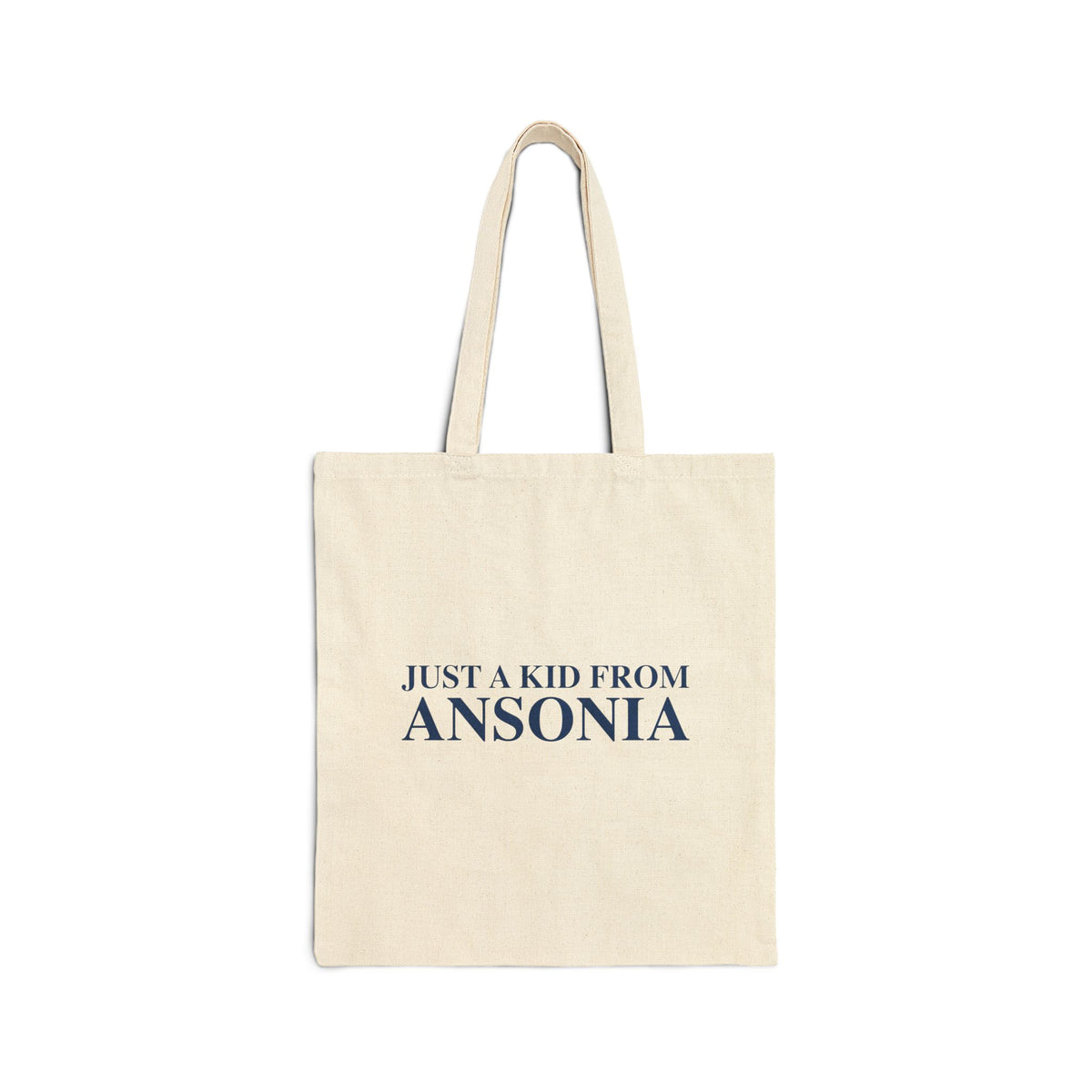 Just a kid from Ansonia  Cotton Canvas Tote Bag