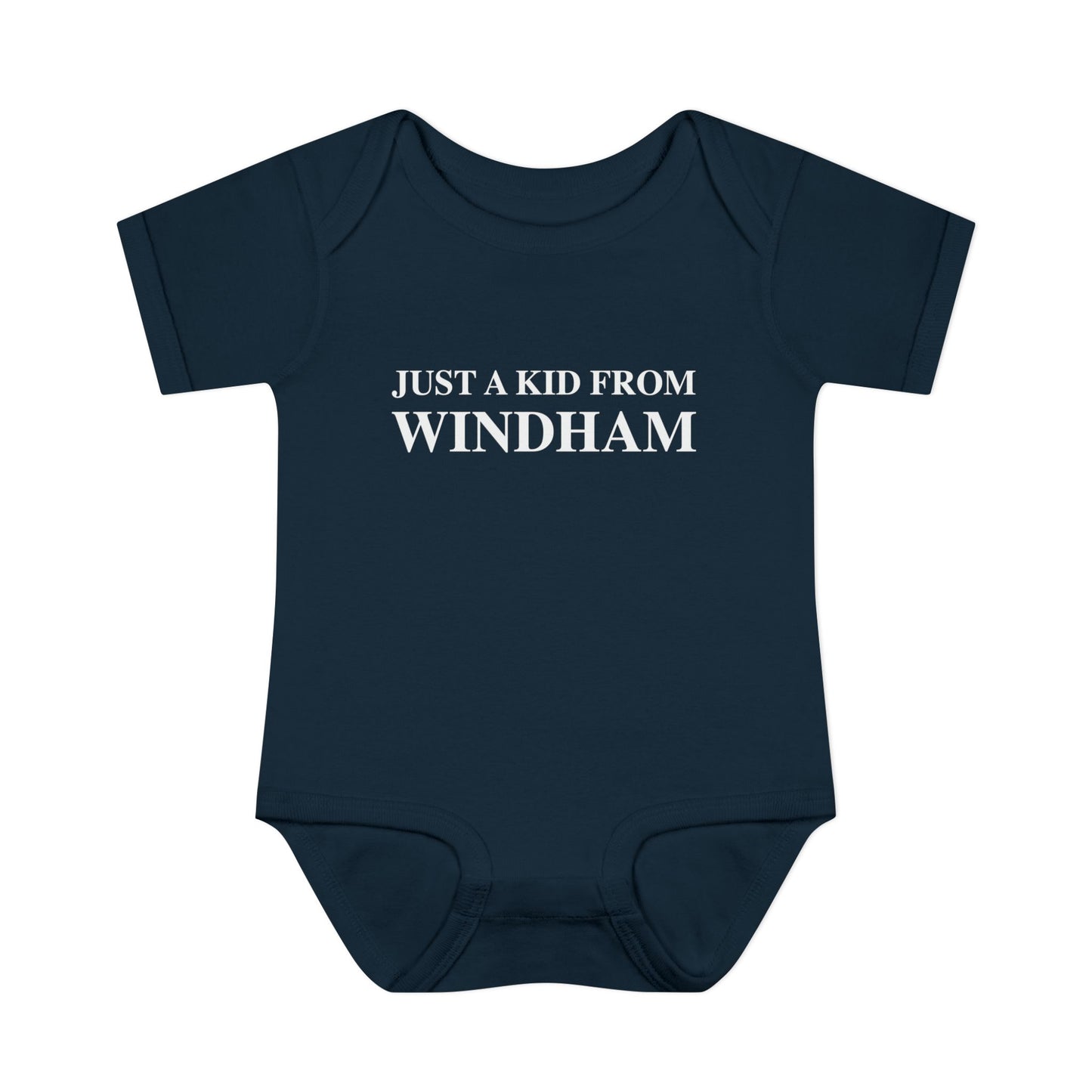 Just a kid from Windham Infant Baby Rib Bodysuit