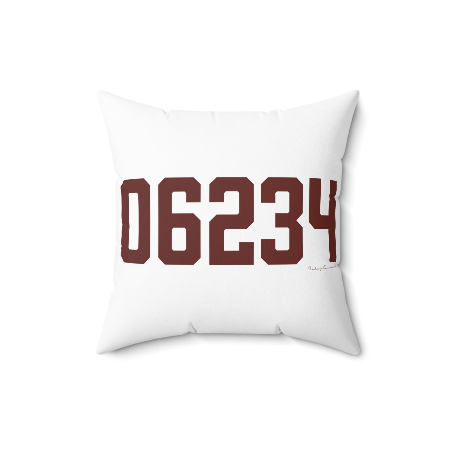 06234 Brooklyn Connecticut Zip Code Spun Polyester Square Pillow