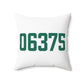 06375 New London Connecticut Zip Code Spun Polyester Square Pillow