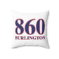 860 Burlington Red, White & Blue Spun Polyester Square Pillow