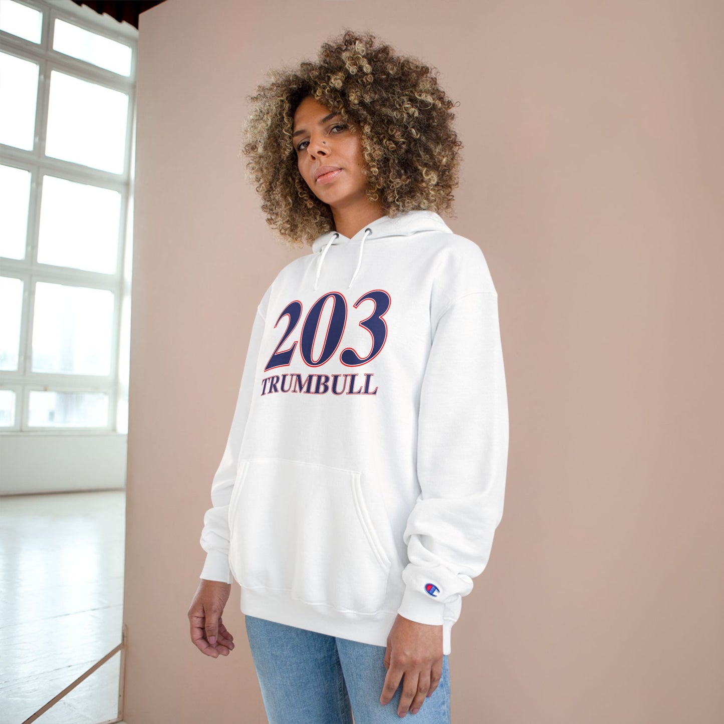 203 Trumbull Red White & Blue Champion Hoodie