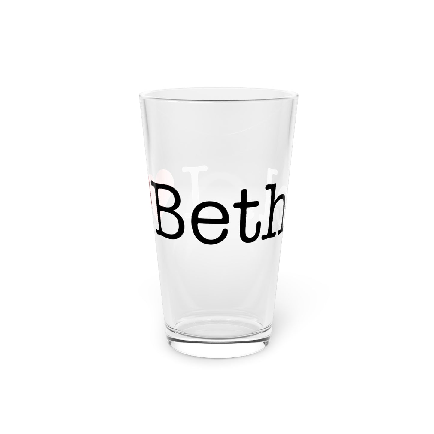 I Heart Bethel. Pint Glass, 16oz