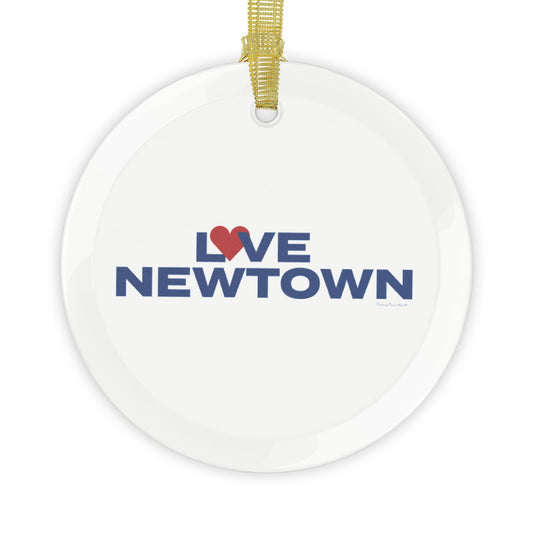 Love Newtown Glass Ornaments