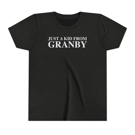 Just a kid from Granby Youth Short Sleeve T-Shirt