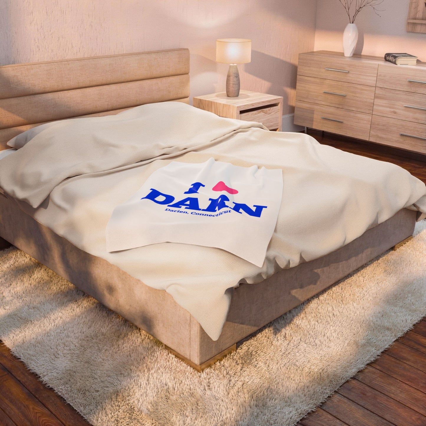 I Heart DARN Velveteen Plush Blanket