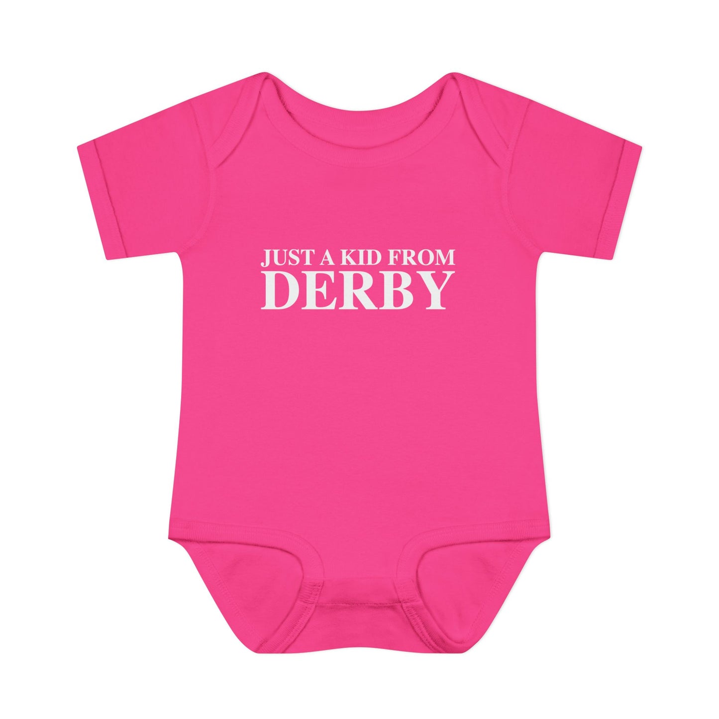 Just a kid from Derby Infant Baby Rib Bodysuit