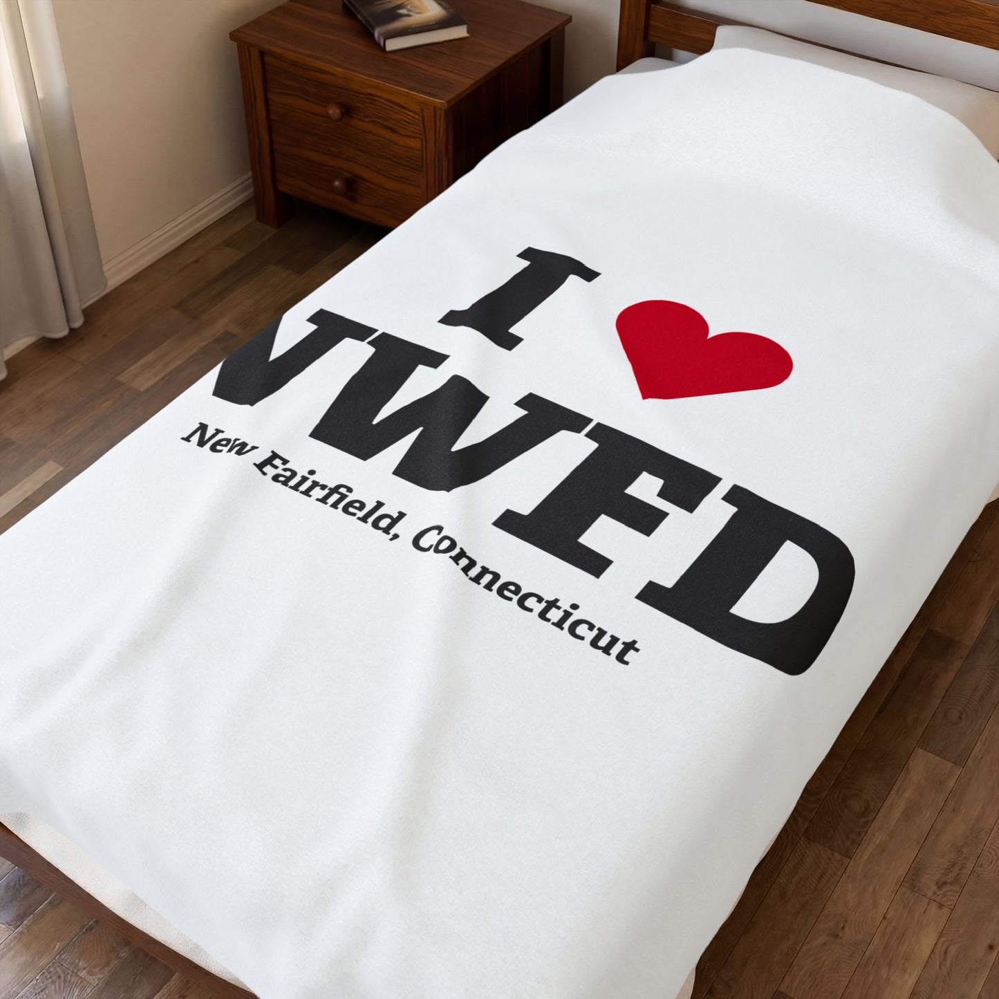 I Heart NWFD Velveteen Plush Blanket