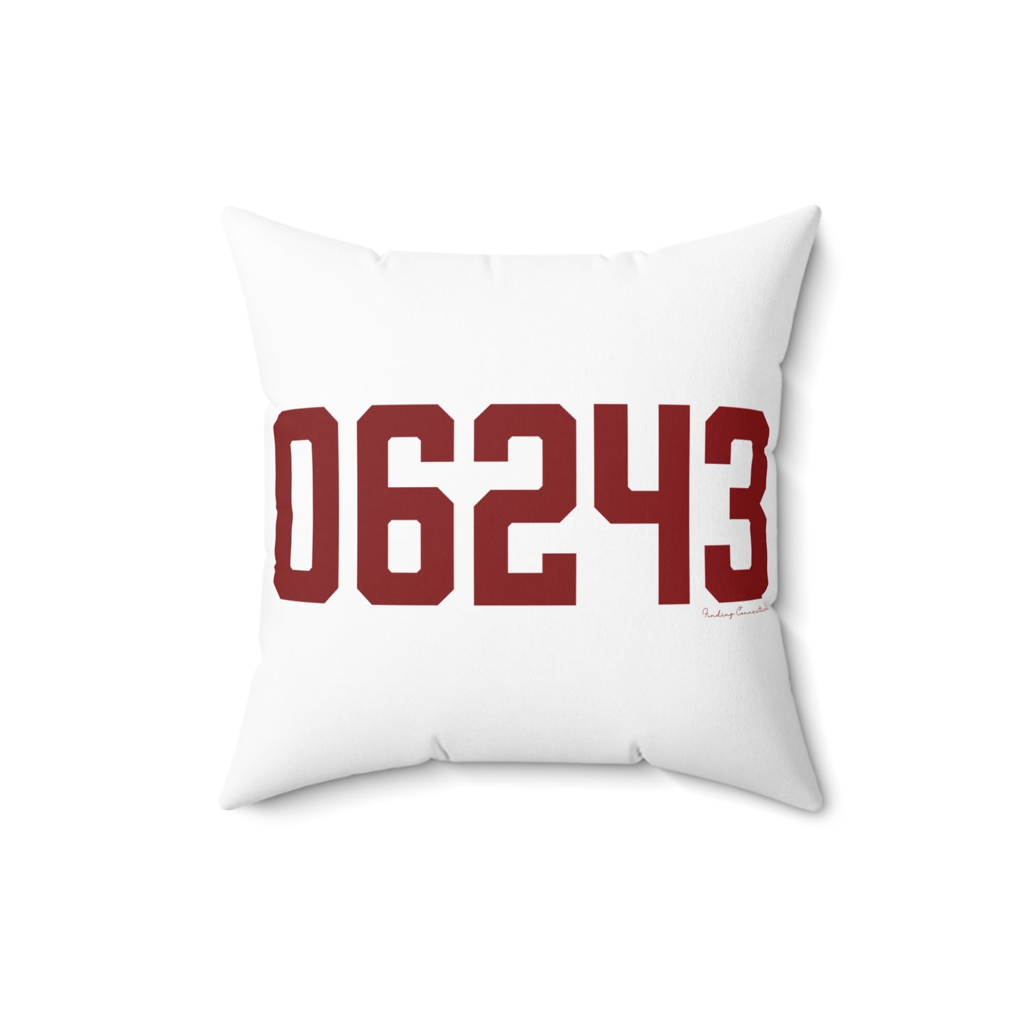 06243 Killingly  Connecticut Zip Code Spun Polyester Square Pillow