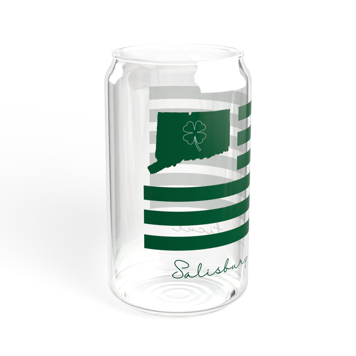 Salisbury Connecticut St. Patrick’s Day Flag Sipper Glass, 16oz