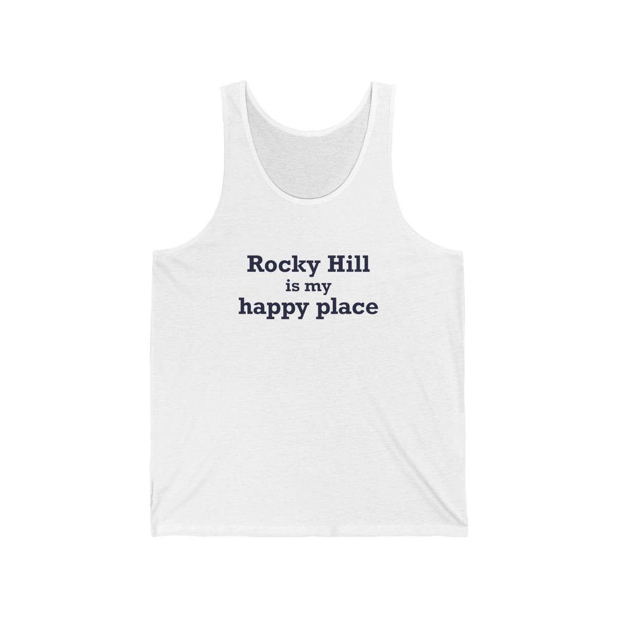 Rocky Hill is My Happy Place Unisex Jersey Tank Top