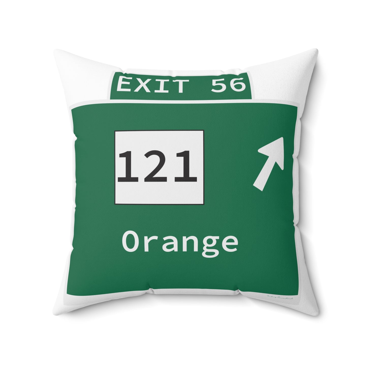 Vintage WCP Exit 56 Sign Spun Polyester Square Pillow