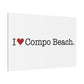 I Heart Compo Beach. Matte Canvas, Stretched, 1.25"