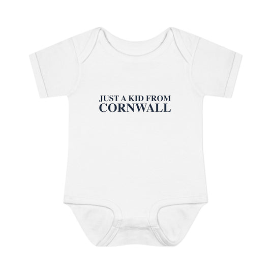 Just a kid from Cornwall Infant Baby Rib Bodysuit