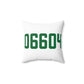 06604 Bridgeport Connecticut Zip Code Spun Polyester Square Pillow