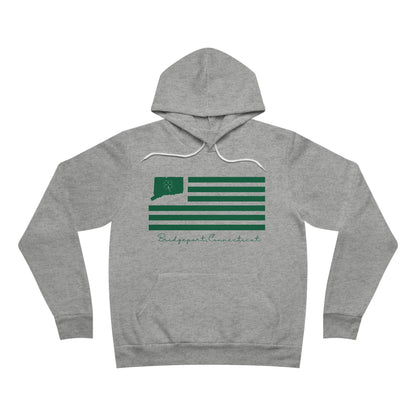 Bridgeport Connecticut St Patrick's Day Flag Unisex Sponge Fleece Pullover Hoodie