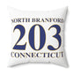 North Branford 203 Connecticut Polyester Square Pillow