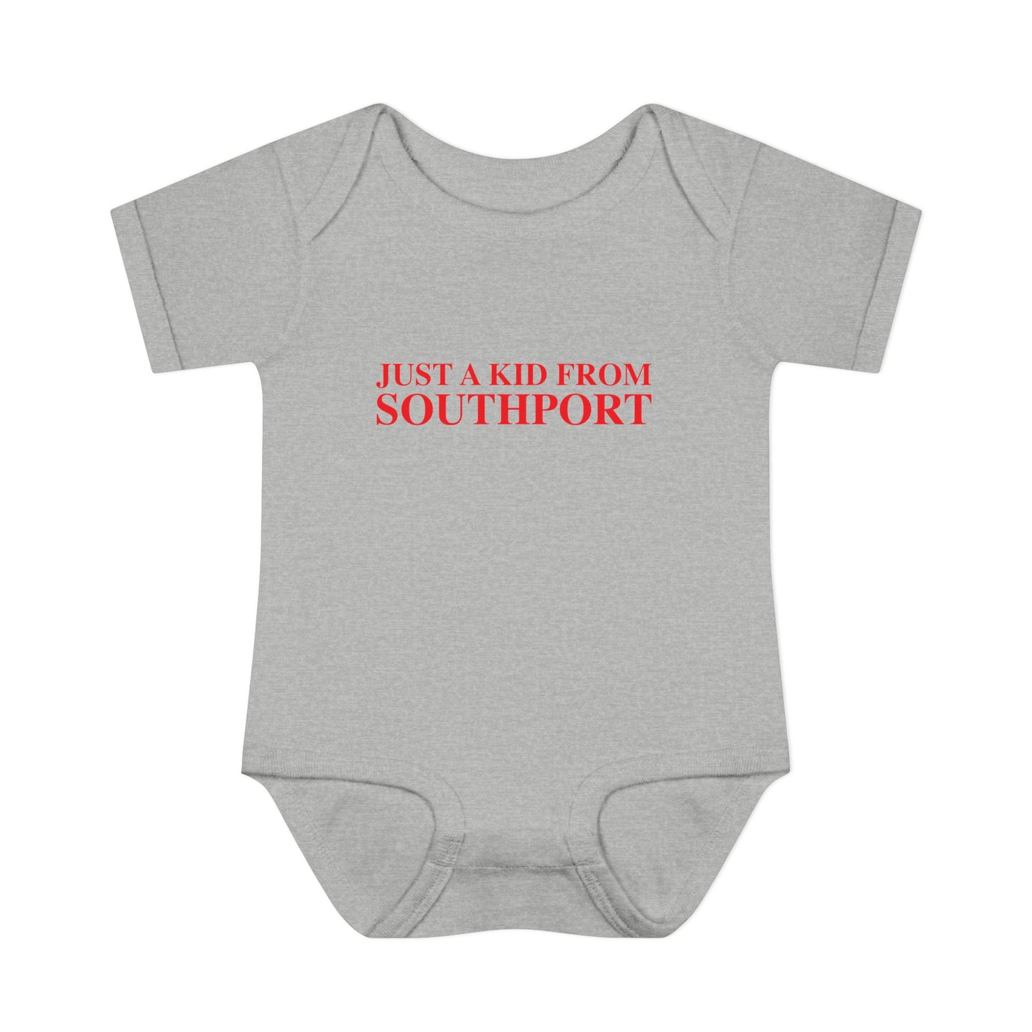 Just a kid from Southport Infant Baby Rib Bodysuit