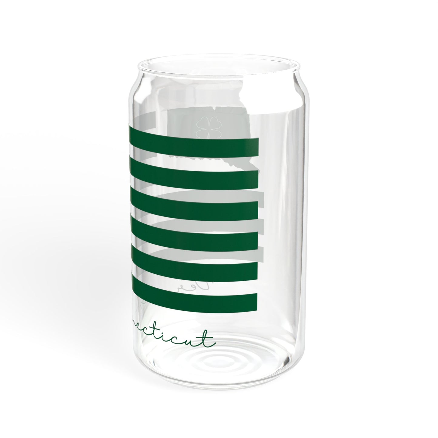 Vernon Connecticut St. Patrick’s Day Flag Sipper Glass, 16oz
